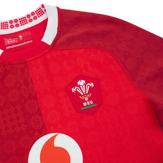 Macron Wales WRU 2025/26 Mens Home Slim Fit Rugby Shirt