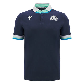 Macron Scotland SRU 2024/25 Adults Home Cotton Rugby Shirt