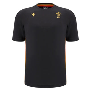 Macron Wales WRU 2024/25 Six Nations Adults Travel Cotton Rugby T-Shirt