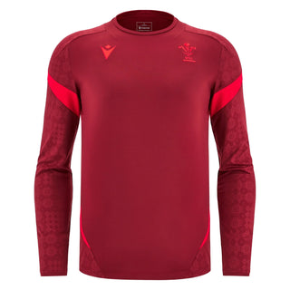 Macron Wales WRU 2025/26 Mens Players Training LS T-Shirt