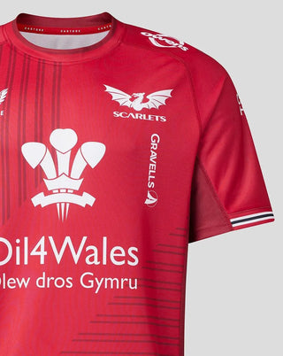 Castore Scarlets Mens Home Rugby Shirt