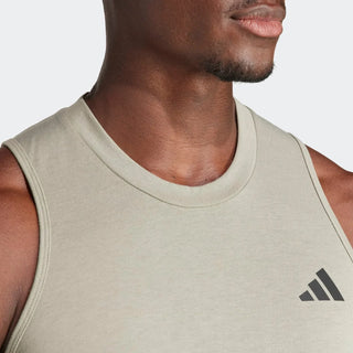 adidas Mens Train Essentials Feelready Training Tank White