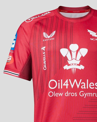 Castore Scarlets Mens Home Rugby Shirt