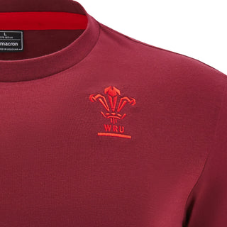 Macron Wales WRU 2025/26 Mens Travel Cotton T-Shirt