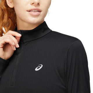 ASICS Womens Silver ½ Zip Top