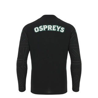 Macron Ospreys Rugby 2025/26 Kids Training Poly Long Sleeve Top