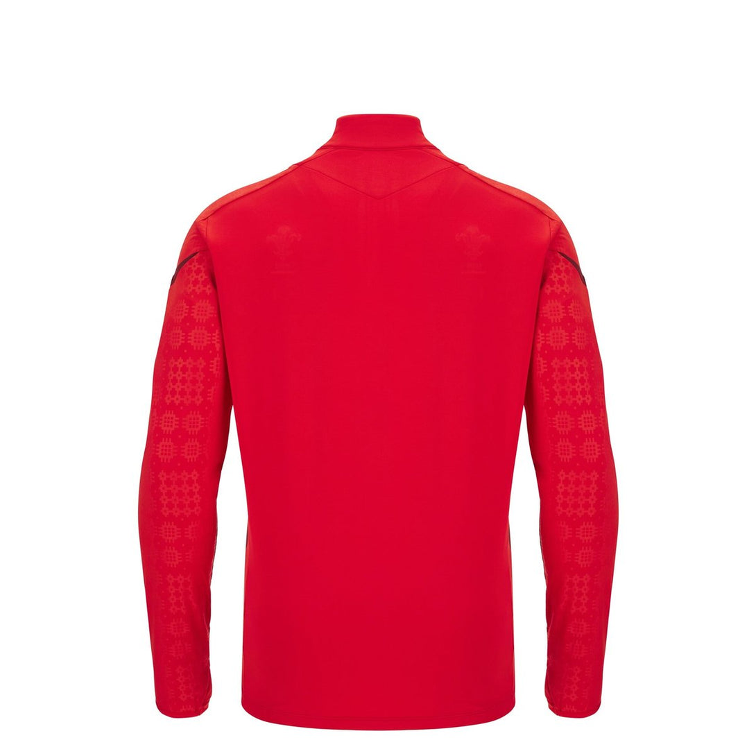 Macron Wales WRU 2025/26 Kids Players Training 1/4 Zip Top