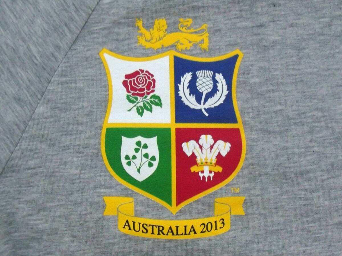 Rugby Heaven British & Irish Lions Stand Victorious 2013 Adults Grey T-Shirt - www.rugby-heaven.co.uk