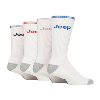Jeep Mens Cushion Crew Socks 4-Pack