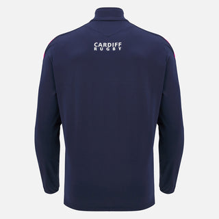 Macron Cardiff Rugby 2024/25 Mens Heavy Training 1/4 Zip Top