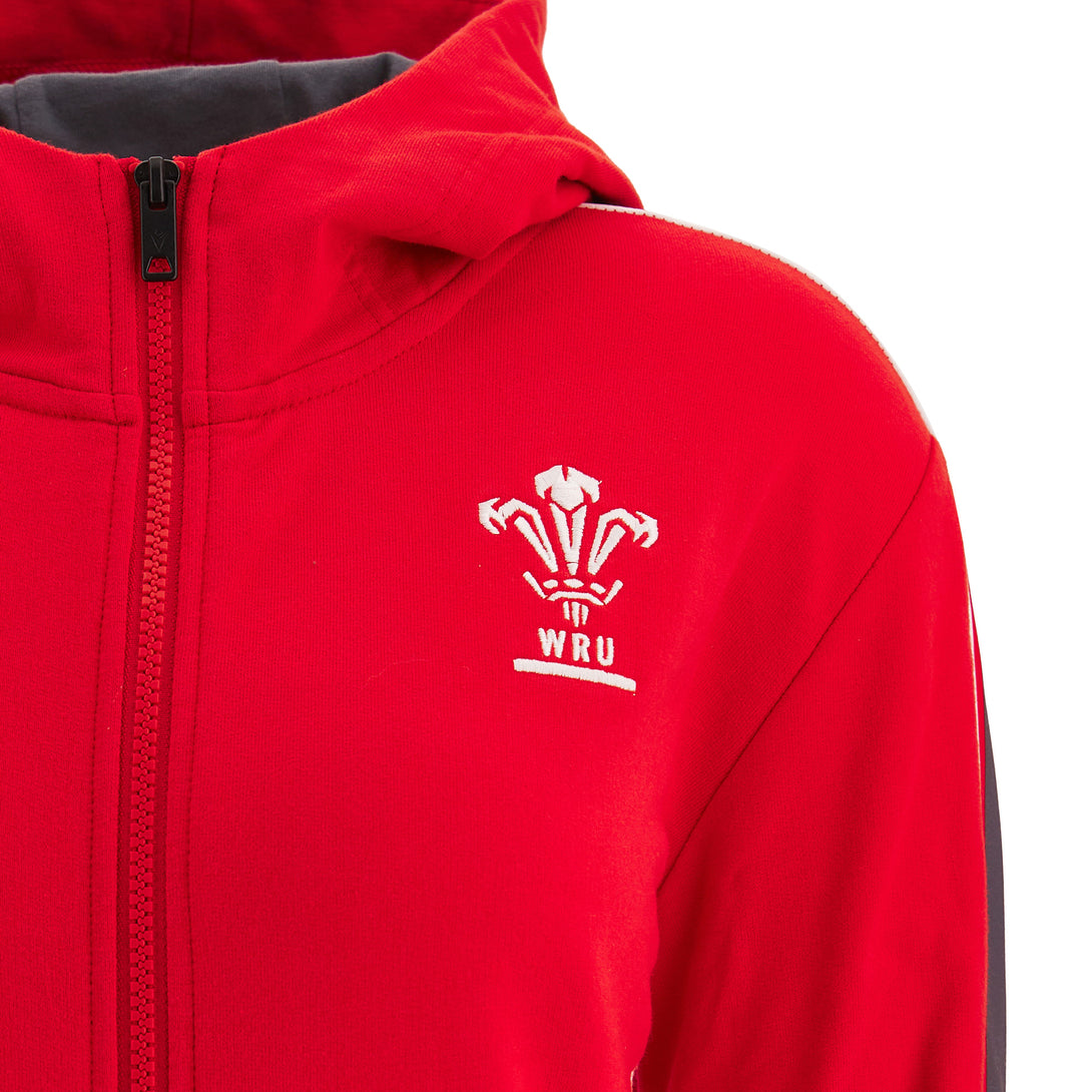 Macron Wales Official WRU 22/23 Womens Full zip Hoodie 