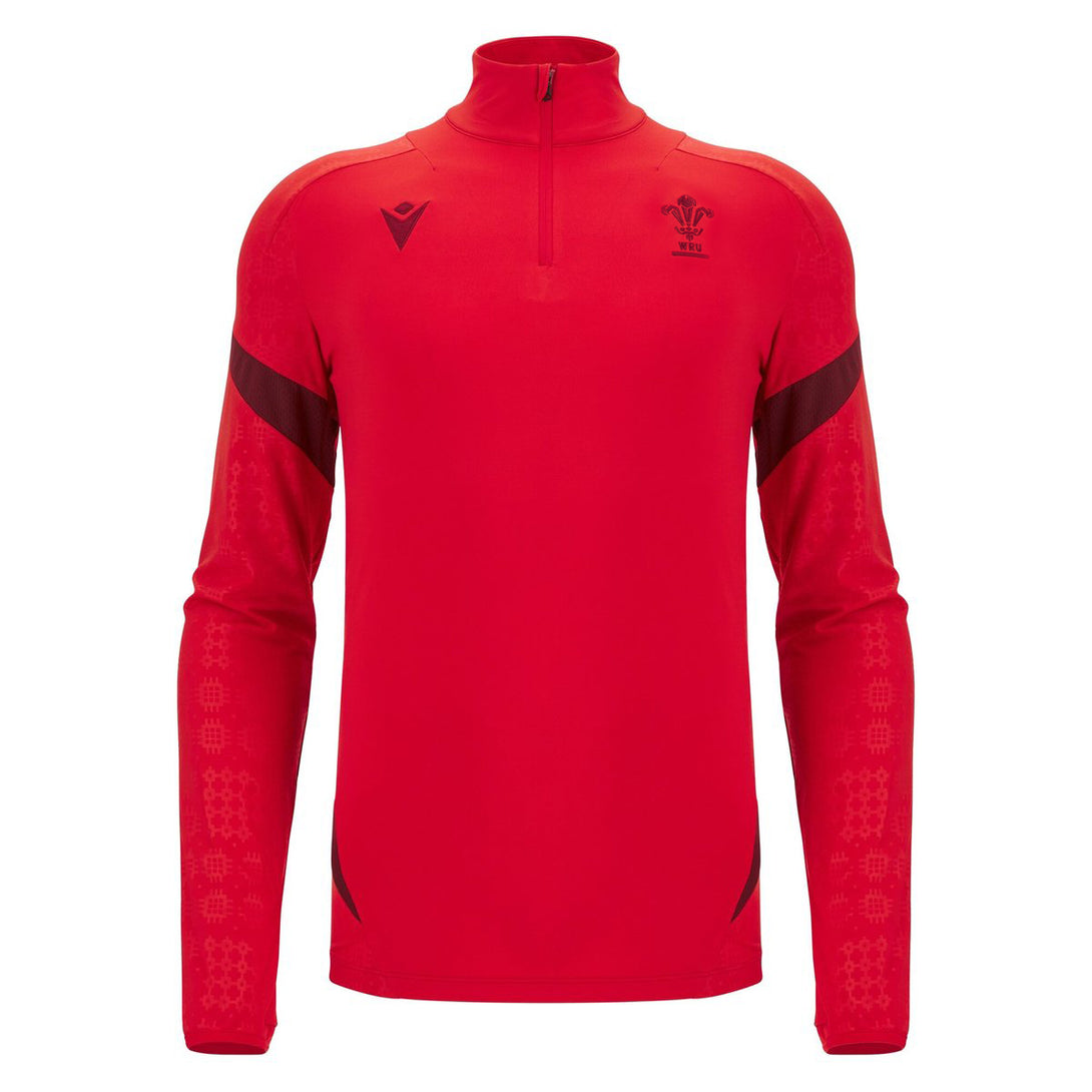 Macron Wales WRU 2025/26 Mens Players Training 1/4 Zip Top