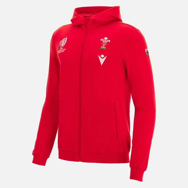 Macron Mens WRU RWC 2023 Full Zip Hoody 