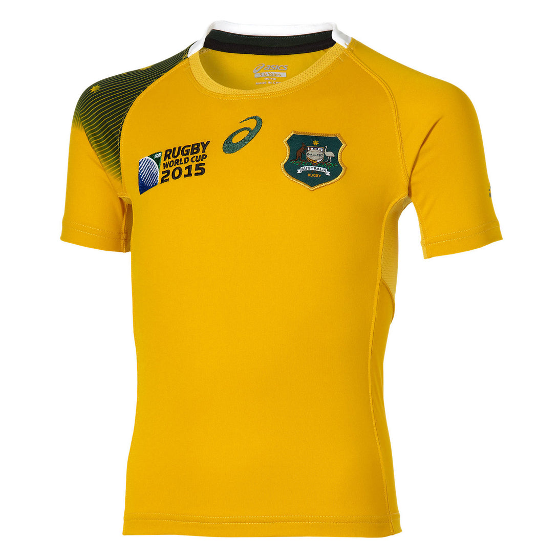 ASICS Australia Wallabies Kids RWC2015 Home Rugby Shirt