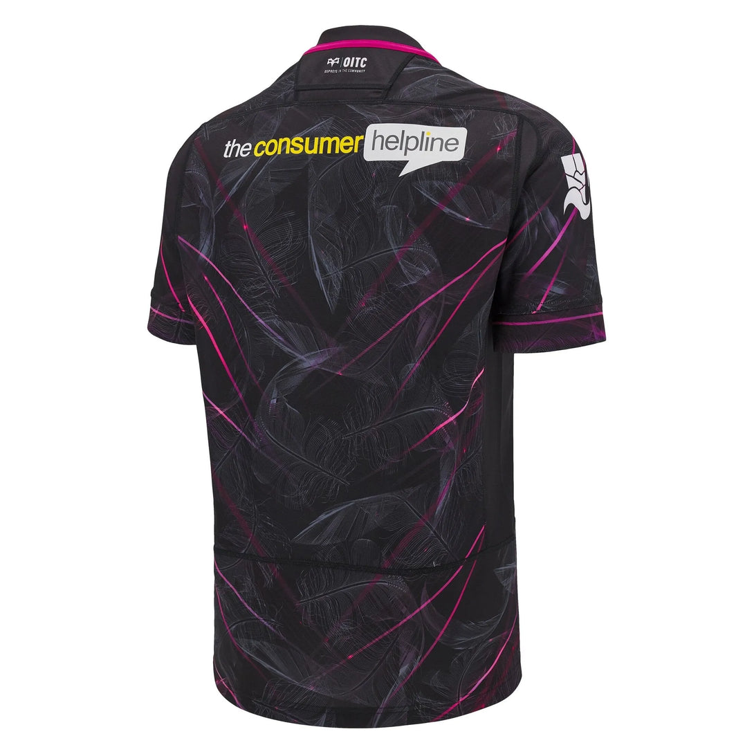 Macron Ospreys Rugby 2024/25 Adults Home Rugby Shirt