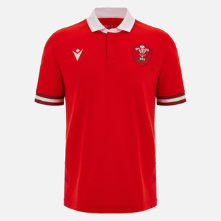 Macron Wales WRU M23/24 6 Nations Home Cotton Rugby Shirt
