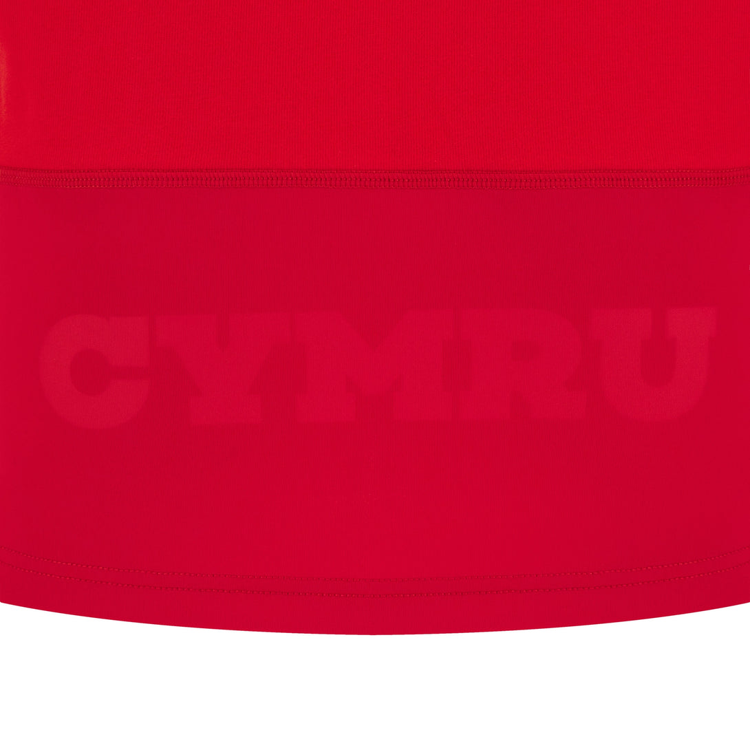 Macron Wales WRU 2025/26 Mens LS Home Cotton Rugby Shirt