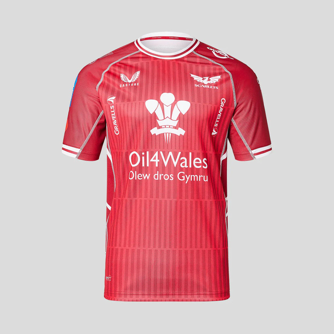 Castore Scarlets Kids Home Rugby Shirt