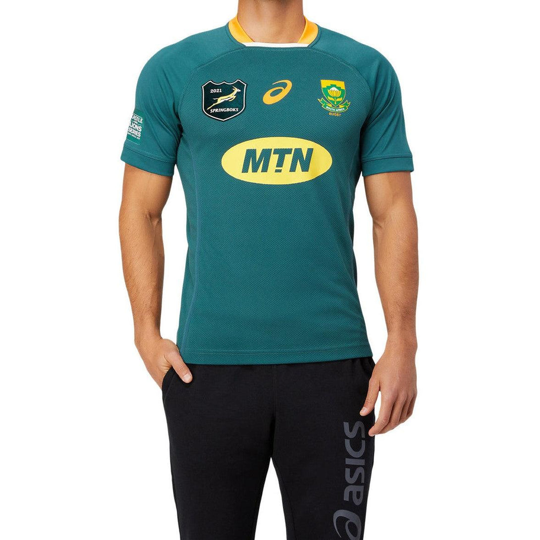 ASICS South Africa Springboks Mens Gameday Lions Rugby Shirt 