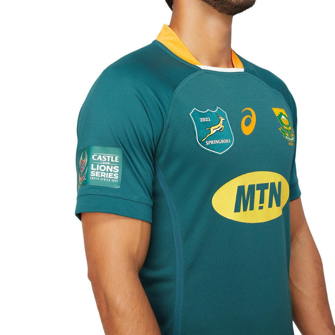 ASICS South Africa Springboks Mens Gameday Lions Rugby Shirt 