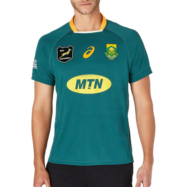 ASICS South Africa Springboks Mens Lions Series Home Rugby Shirt