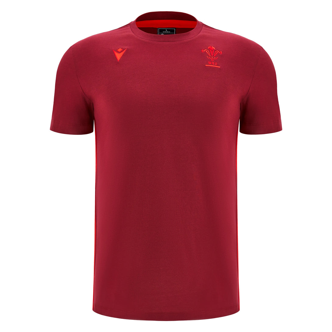 Macron Wales WRU 2025/26 Mens Travel Cotton T-Shirt