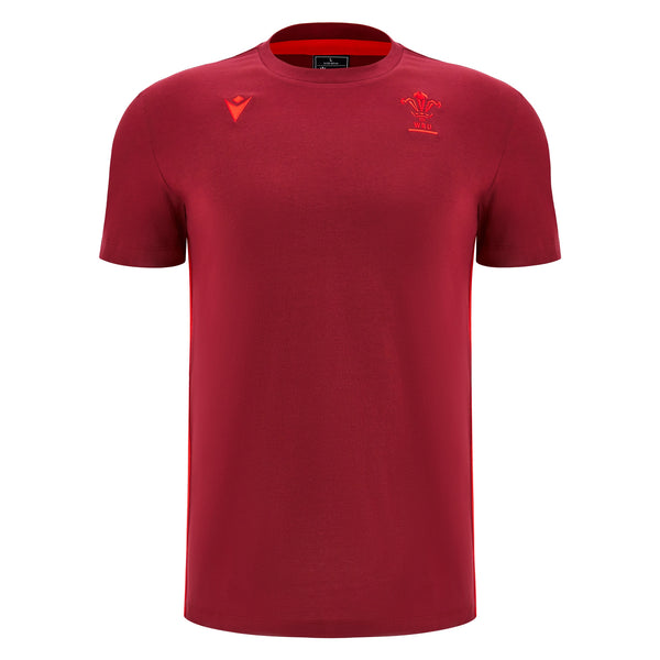 Macron Wales WRU 2025/26 Mens Travel Cotton T-Shirt