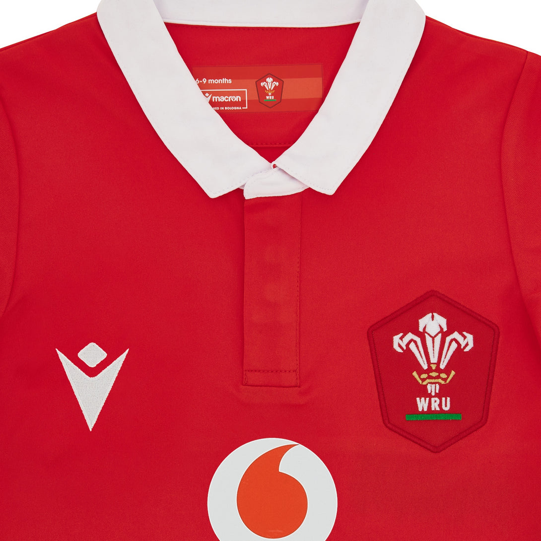 Macron Wales WRU 2024 Infants Home Rugby Shirt