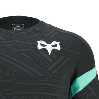 Macron Ospreys Rugby 2025/26 Kids Training Poly T-Shirt