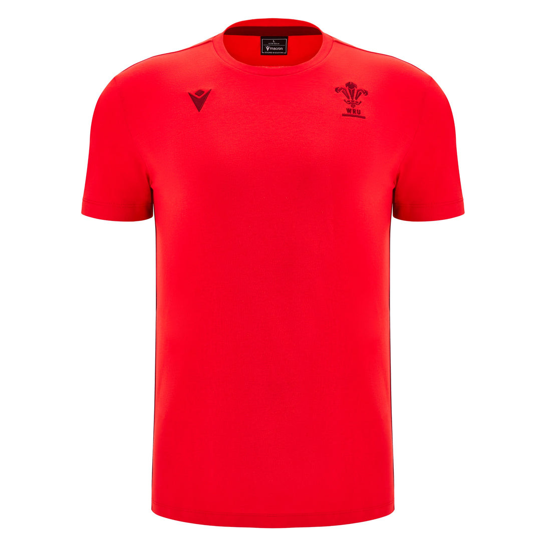 Macron Wales WRU 2025/26 Mens Travel Cotton T-Shirt