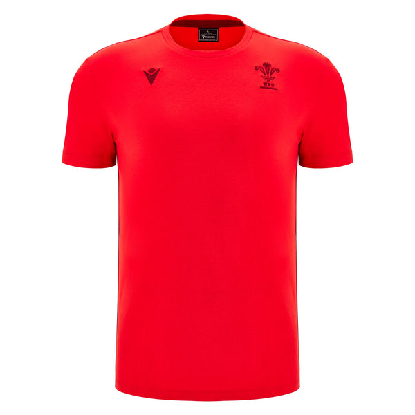 Macron Wales WRU 2025/26 Mens Travel Cotton T-Shirt