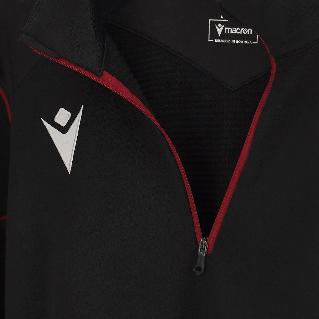 Macron Adults Wales WRU 23/24 6 Nations Travel 3D Fleece 1/4 Zip Top 