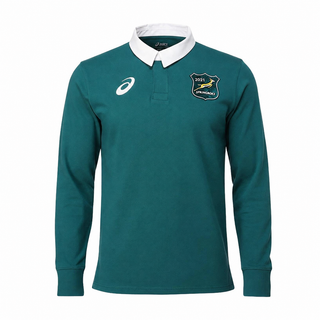 ASICS South Africa Springboks Mens Long Sleeve Traditional Rugby Shirt