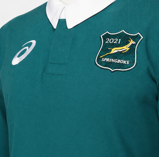 ASICS South Africa Springboks Mens Long Sleeve Traditional Rugby Shirt