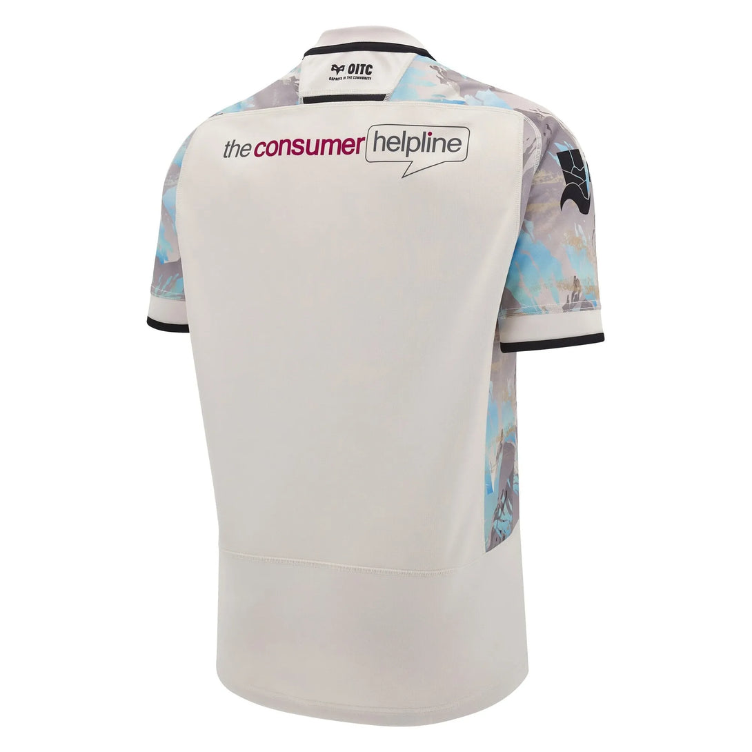 Macron Ospreys Rugby 2024/25 Adults Away Rugby Shirt