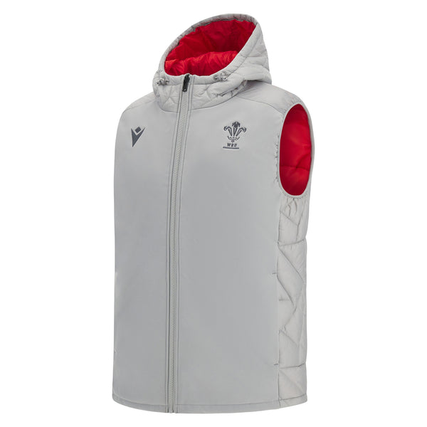 Macron Wales Official WRU 22/23 Mens Rugby Hooded Gilet