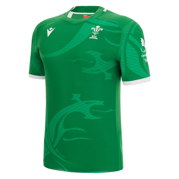 Macron Wales WRU 22/23 Away Pro Shirt Commonwealth Games Slim Fit