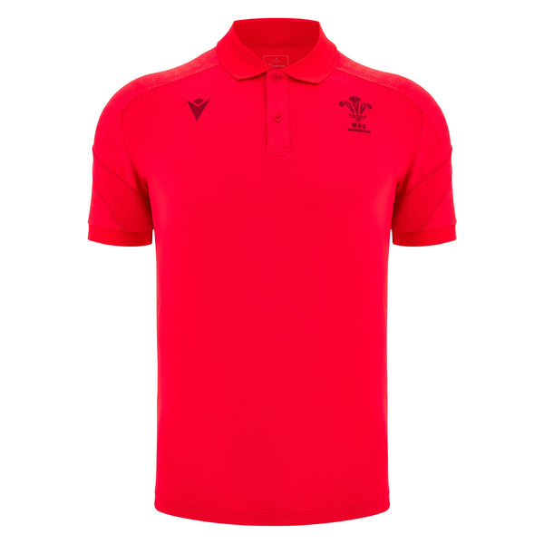 Macron Wales WRU 2025/26 Mens Travel Poly Polo