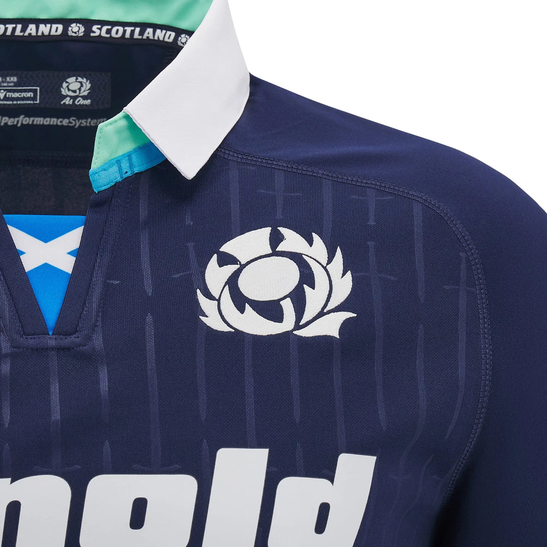 Macron Scotland SRU 2024/25 Home Kids Rugby Shirt