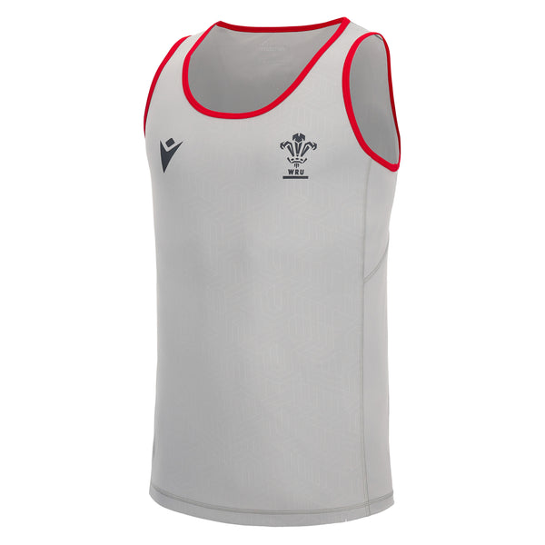 Macron Wales Official WRU 22/23 Mens Rugby Training Poly Dry Singlet