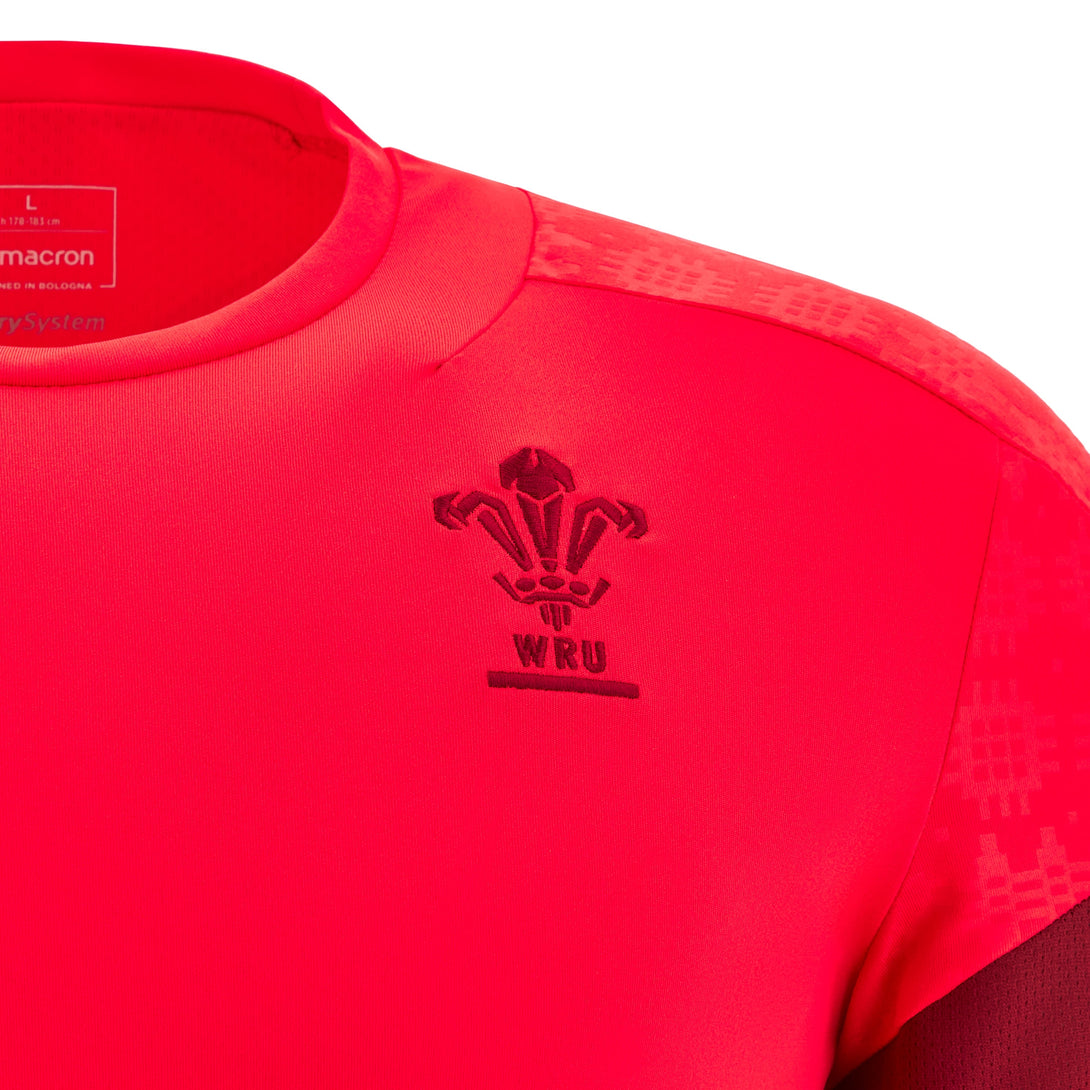Macron Wales WRU 2025/26 Mens Players Training T-Shirt