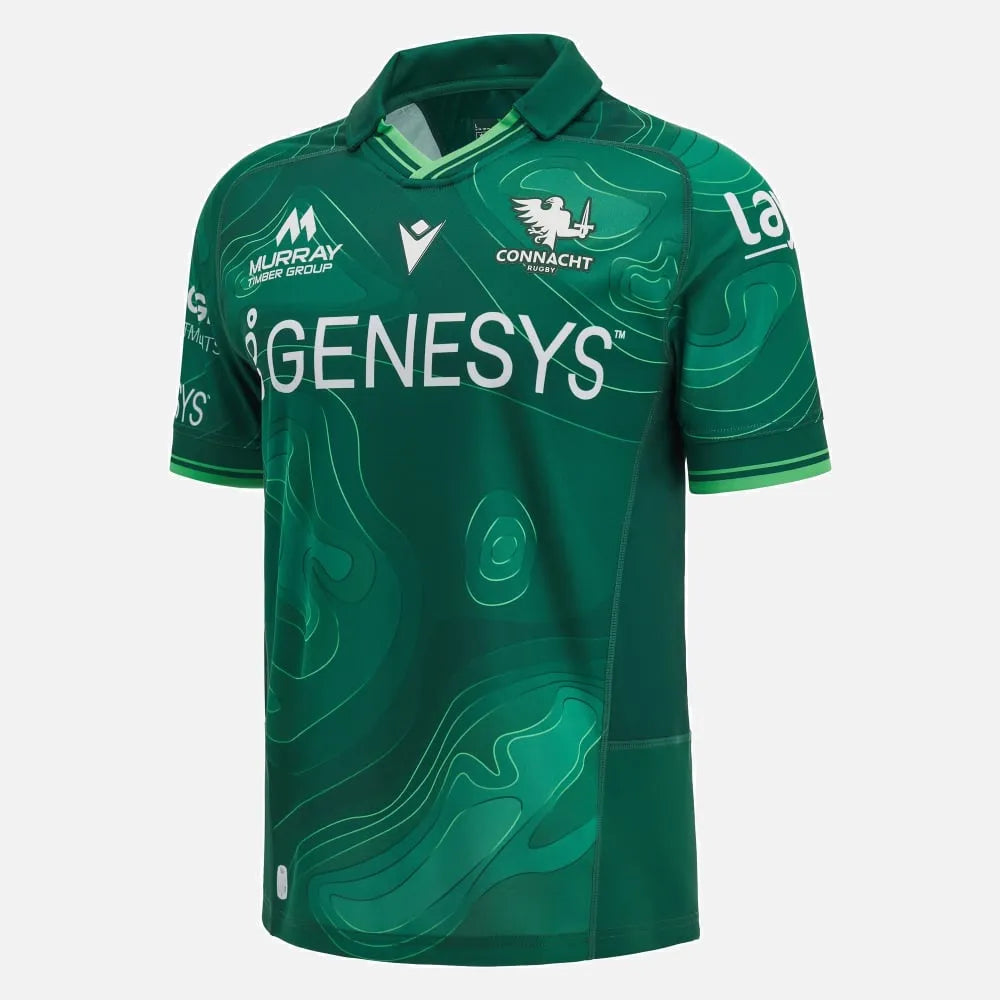 Macron Connacht Rugby 2024/25 Adults Home Poly Rugby Shirt