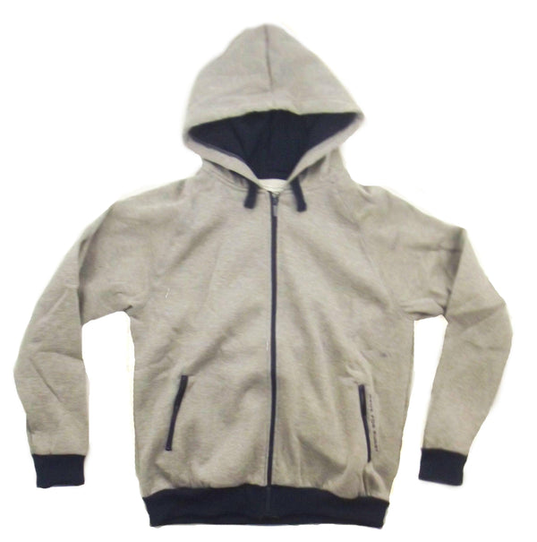 Rugby Heaven Kooga Mens Grey Marl/Navy Zip Thru Hoody - www.rugby-heaven.co.uk