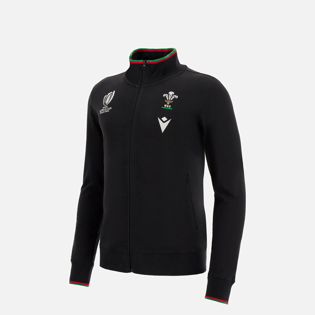 Macron Kids Wales WRU RWC 2023 Full Zip Sweatshirt