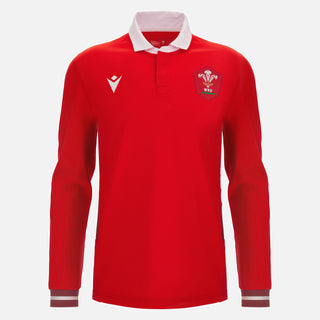 Macron Wales Mens WRU 23/24 6 Nations Cotton Home Rugby Shirt