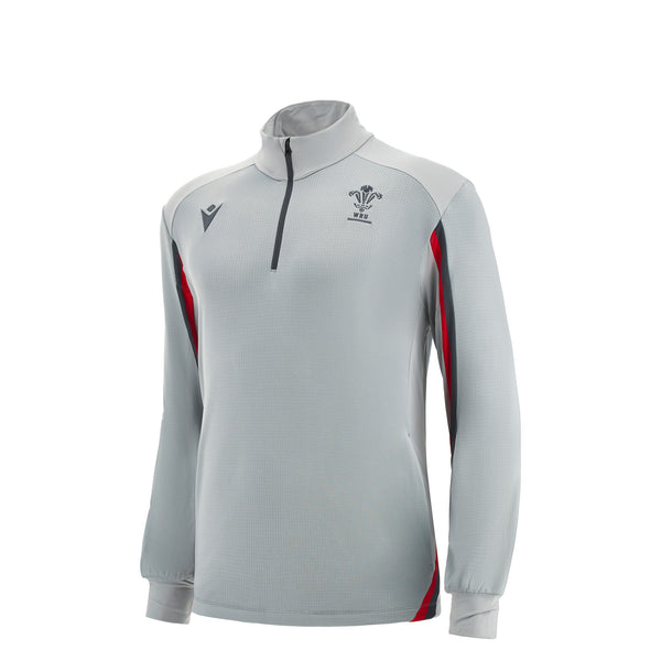 Macron Wales WRU 22/23 Kids Player Travel 3D ¼ Zip Fleece