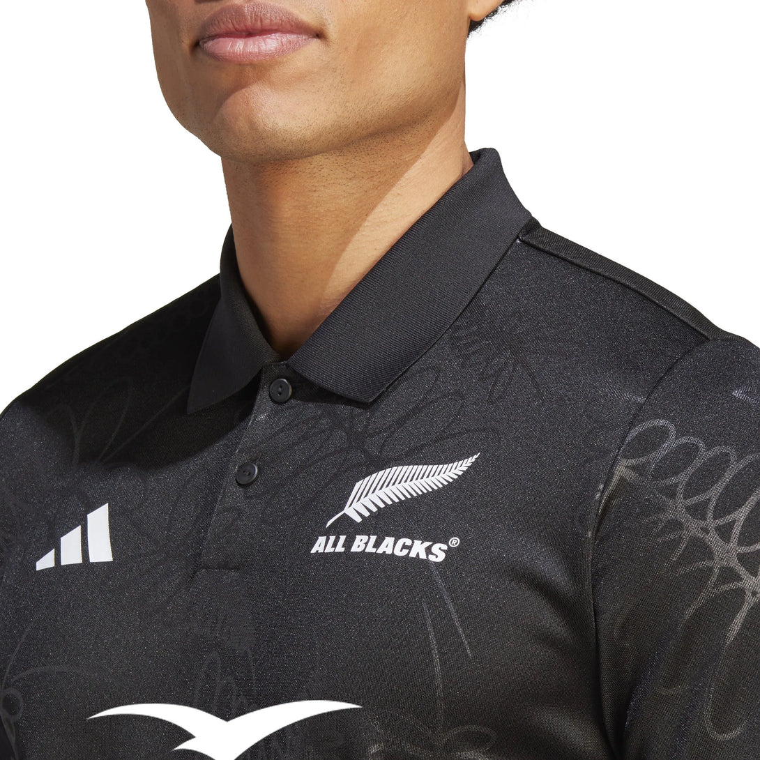 Adidas All Blacks New Zealand Supporters Rugby Polo