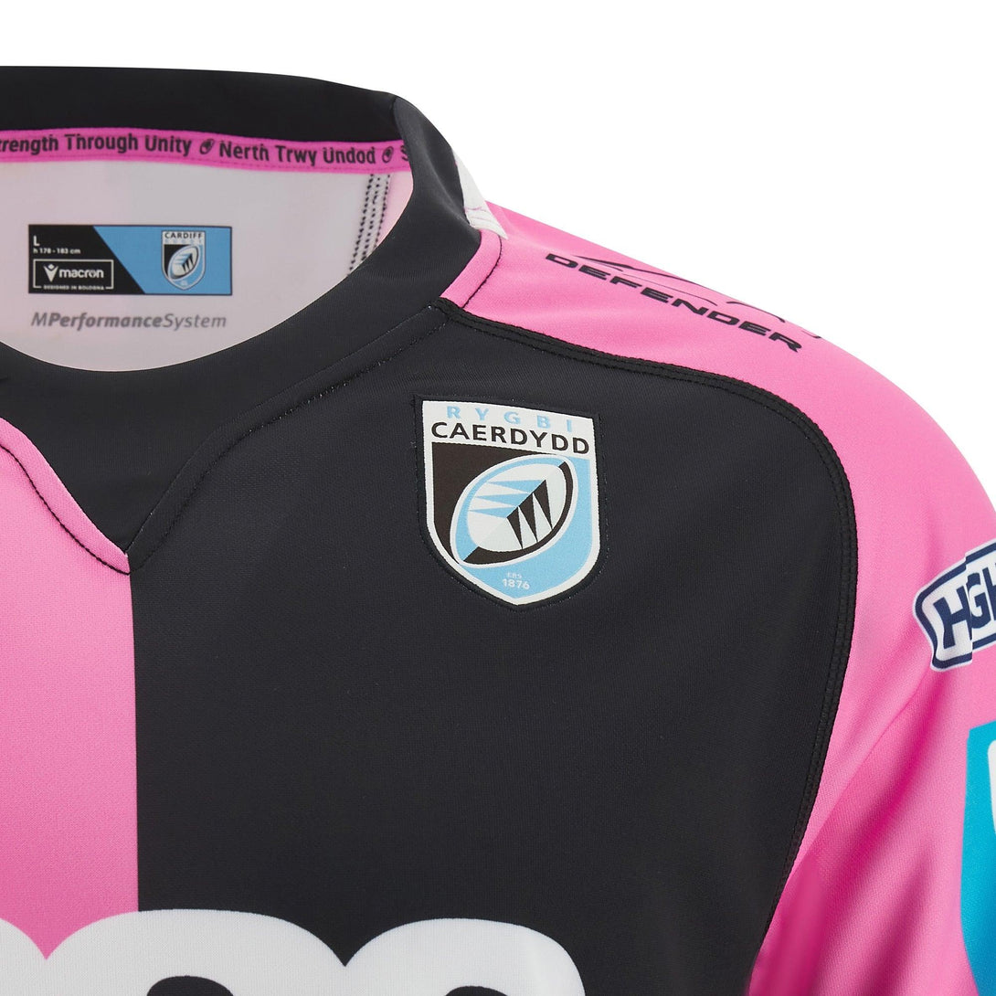 Rugby Heaven Macron Cardiff Rugby Mens Away Poly Rugby Shirt - www.rugby-heaven.co.uk