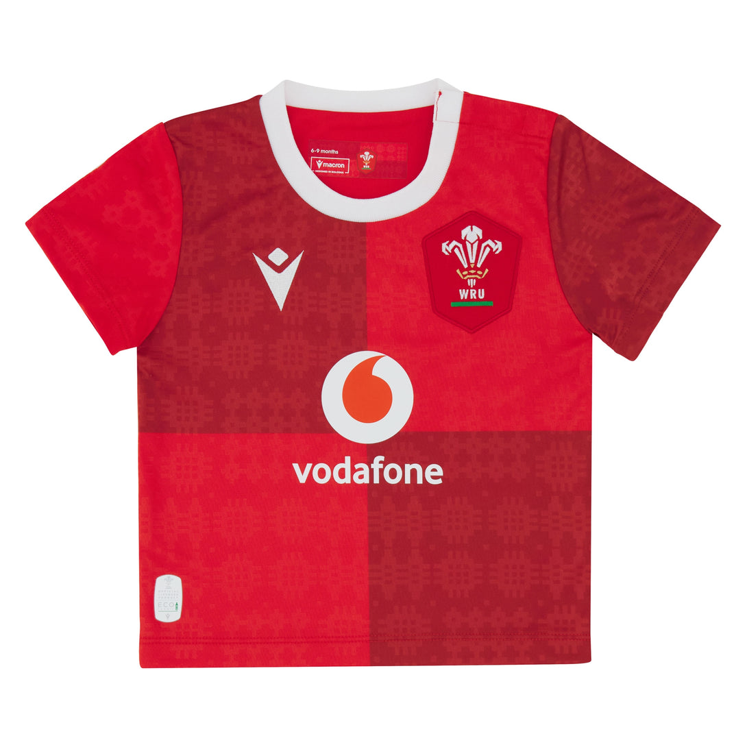 Macron Wales WRU 2025/26 Baby Home Rugby Shirt