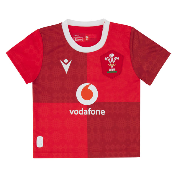 Macron Wales WRU 2025/26 Baby Home Rugby Shirt